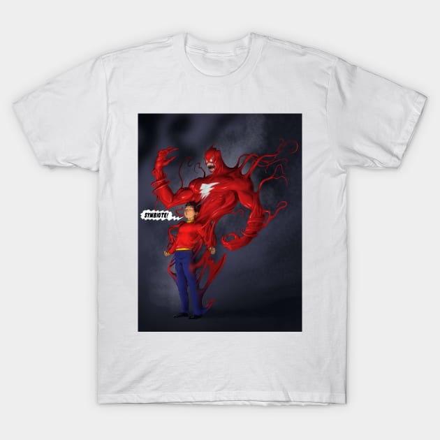 Venom Shazam - DC's Captain Marvel T-Shirt by thecountingtree